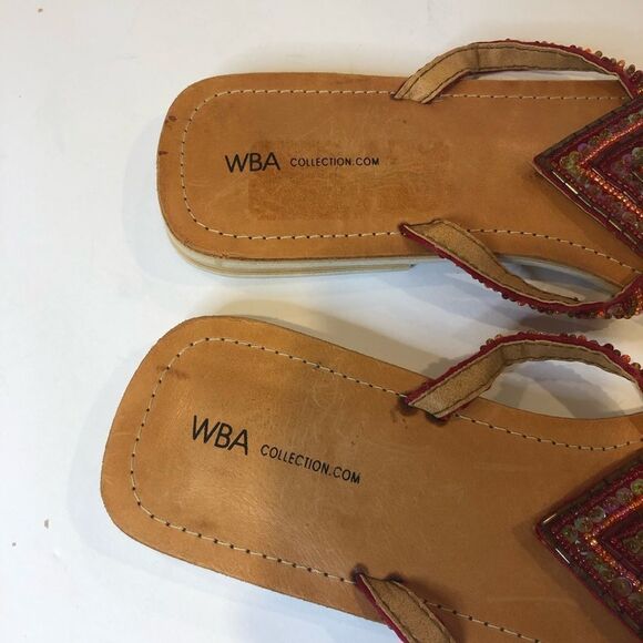 WBA Collection beaded and sequin sandals size 8 - Picture 3 of 10